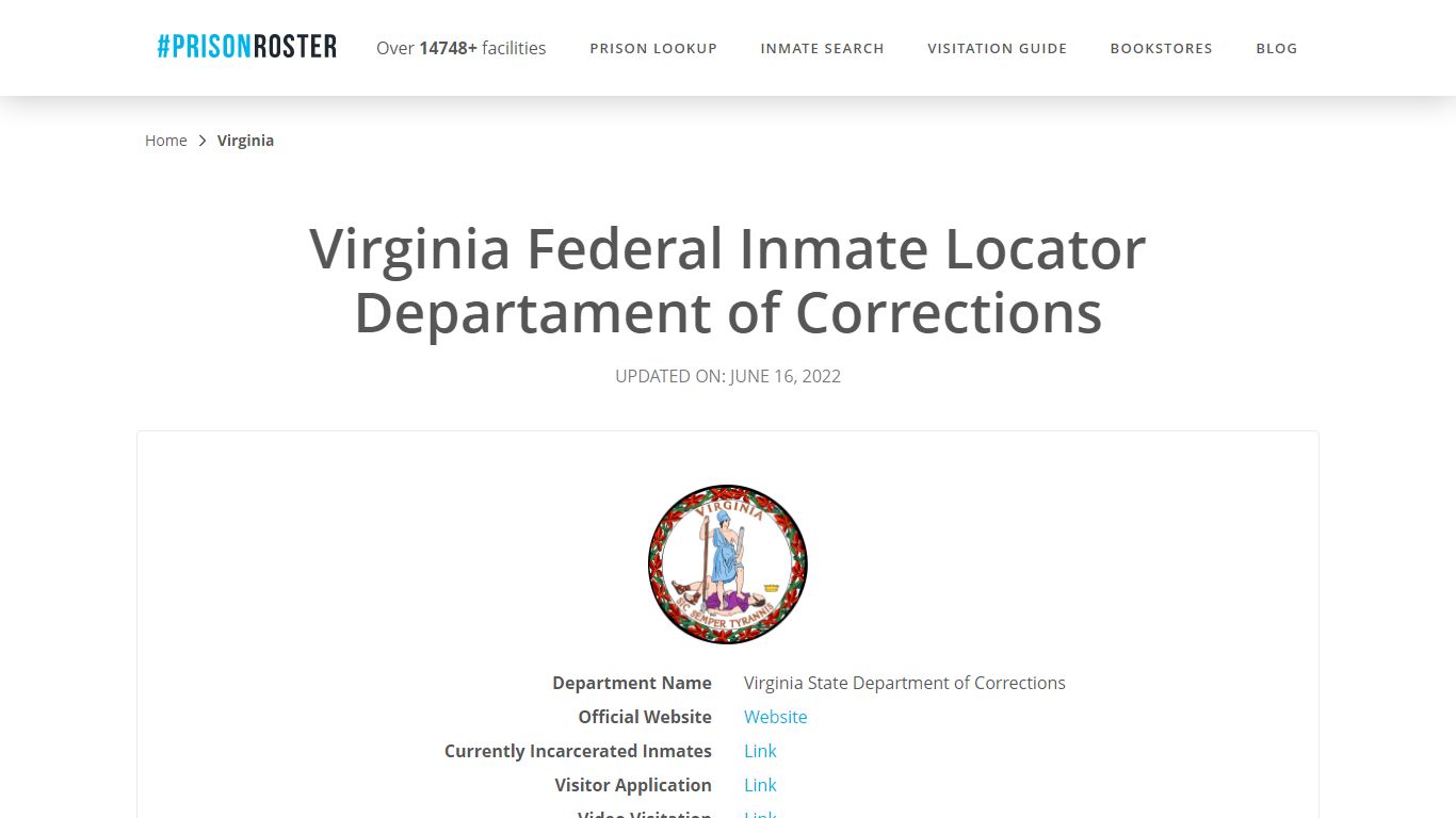 Virginia Federal Inmate Search - Prisonroster